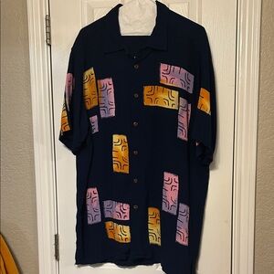 Vintage Tugu Retro Men's Navy Shirt